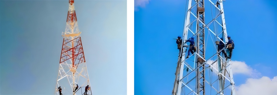 angular steel tower