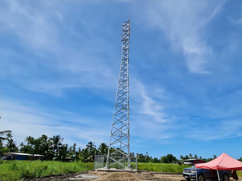 30 Meters 3 Legged Angular Steel Telecom Tower in Fiji