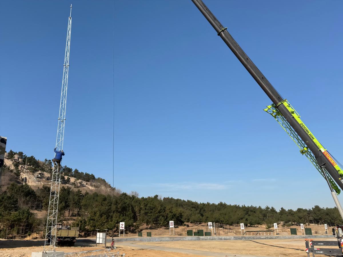 Domestic Project: 20 Meters Lightning Tower Assembly and Installation Site